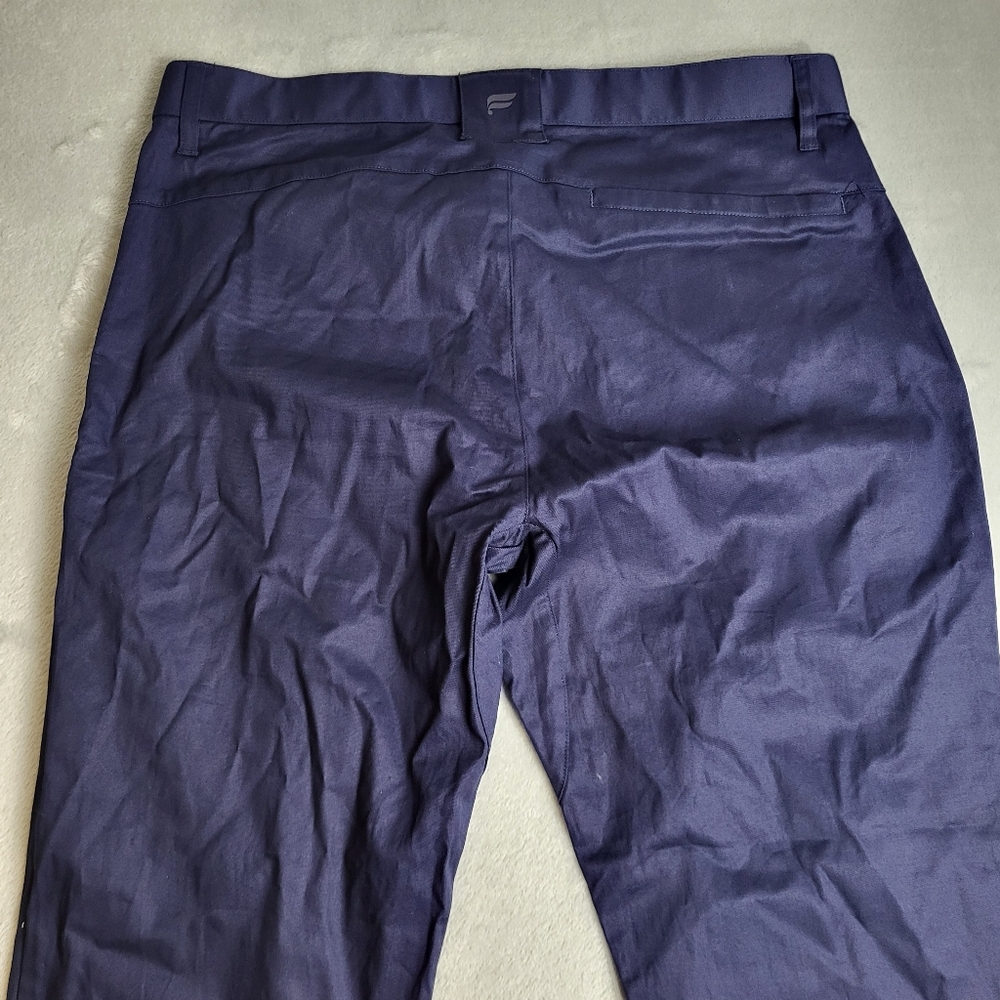 NWT Fabletics Men's High Side Chino Pants Blue 32x32 34x32 $95 MSRP Casual - Picture 8 of 9